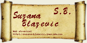 Suzana Blažević vizit kartica